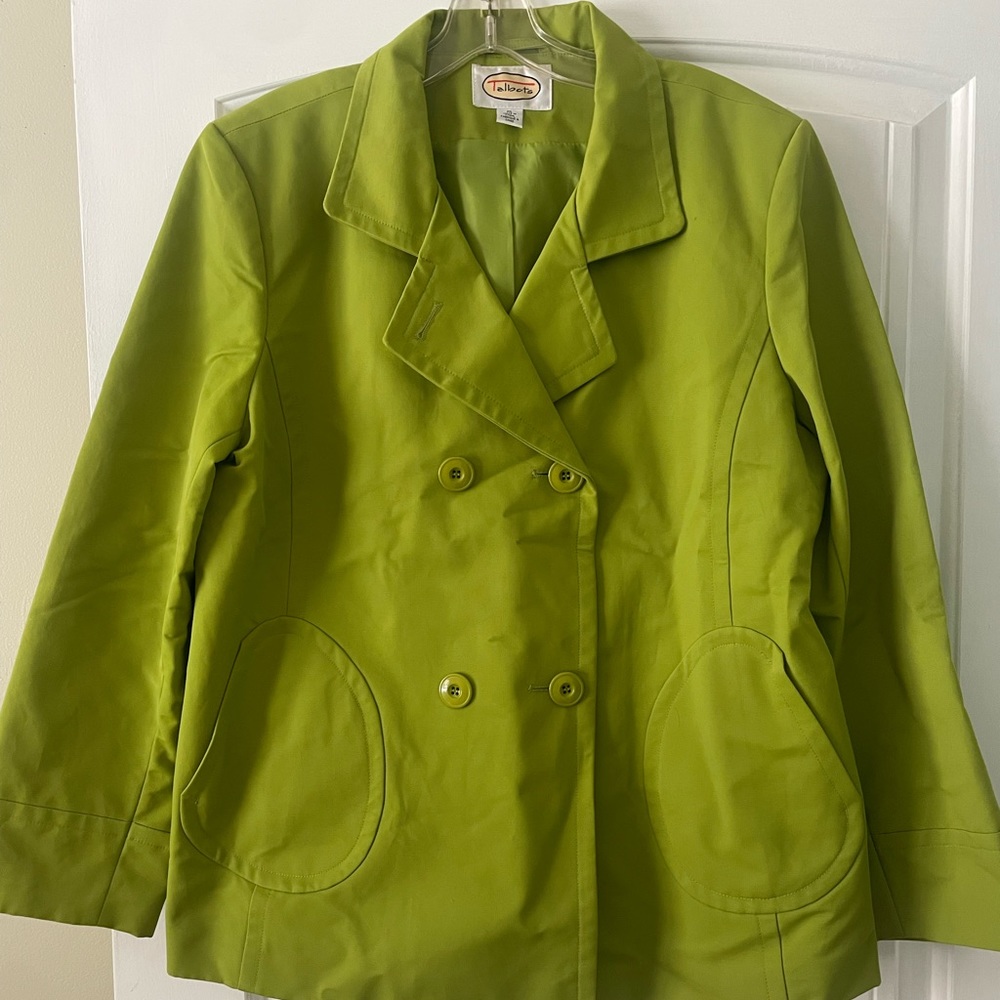 Lime Green Talbots rain jacket
